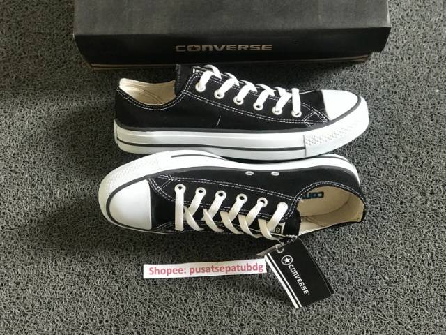 100% PREMIUM SEPATU CONVERSE ALL STAR CLASIC BLACK WHITE MADE IN VIETNAM