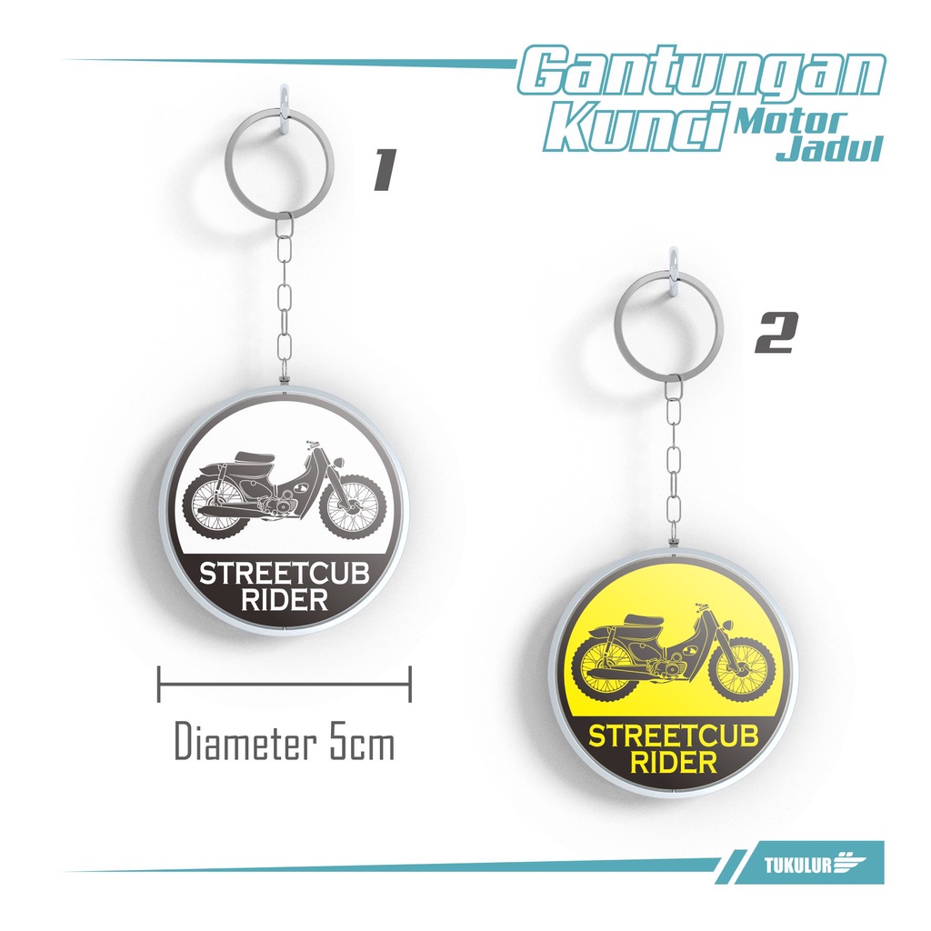 GANTUNGAN KUNCI MOTOR JADUL HONDA C70 STREETCUB RIDER