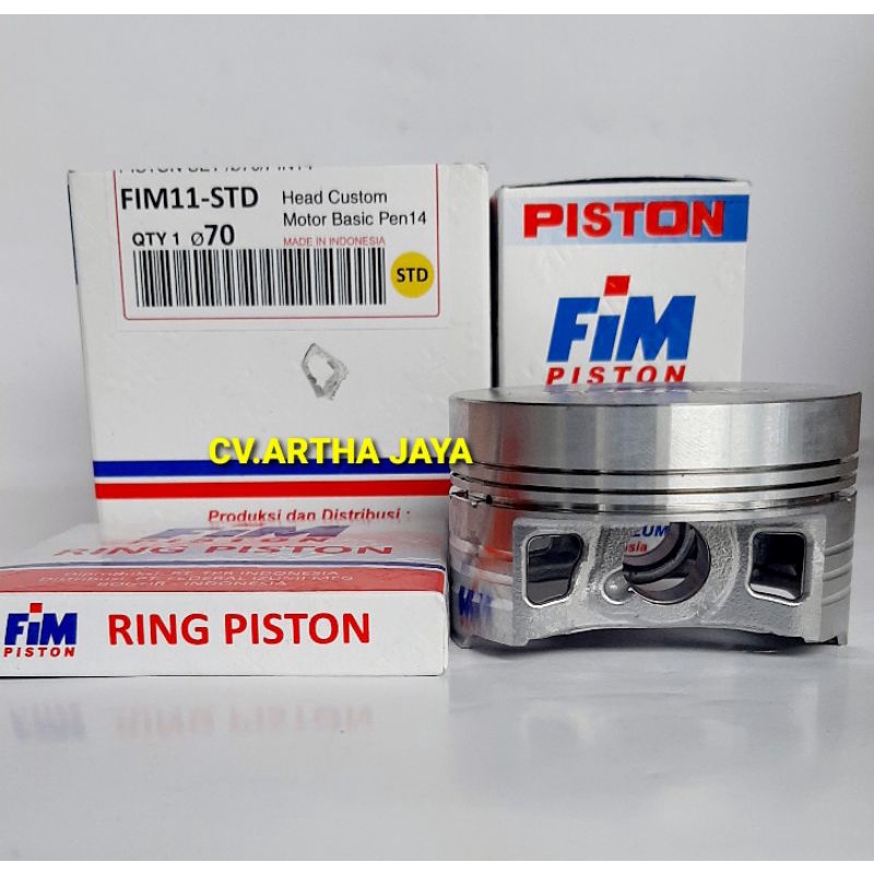 PISTON KIT FIM FIM11 CUSTOM DOME MENTAH ( 70 / 71 / 72 )( PEN 14 / PIN 14 ) VIXION / VIXION NEW / MX