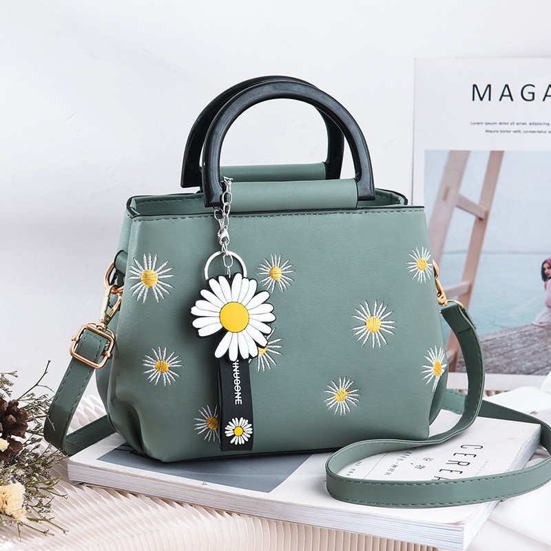 [COD] LB - Hand bag import wanita terbaru motif bunga daisy / Tas fashion kekinian 389