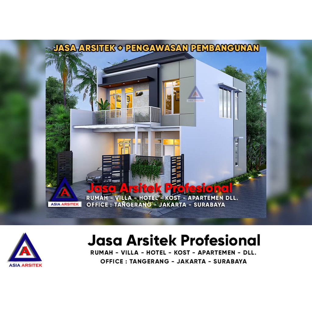 Jual Jasa Desain Rumah Minimalis 2 Lantai Di Puri Bintaro Residence Kota Tangerang Selatan Indonesia Shopee Indonesia