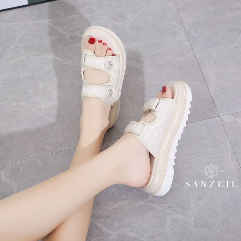 Sendal Wanita Sol Tebal GO789 Sendal Cassie Import