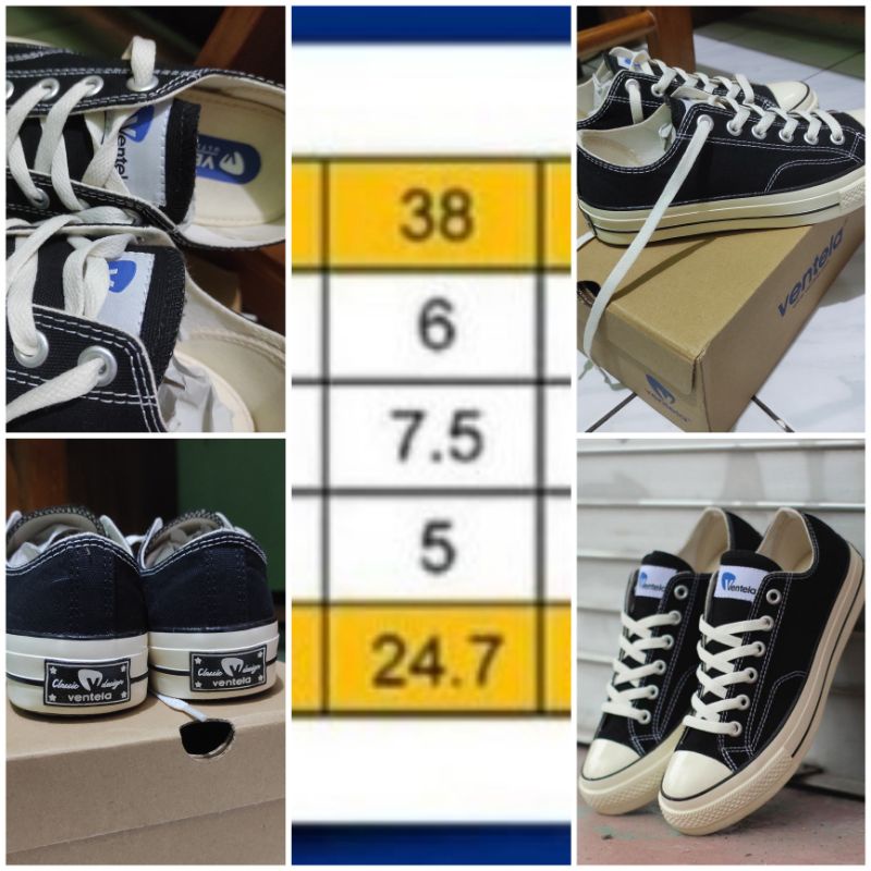 Ventela 70s Low Black Natural