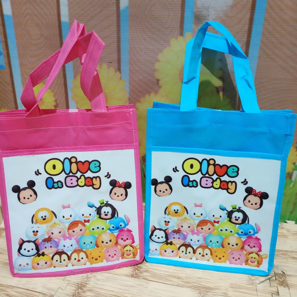

Tas Jinjing KANTUNG Printing full color free design / Tas Souvenir Ulang Tahun Karakter