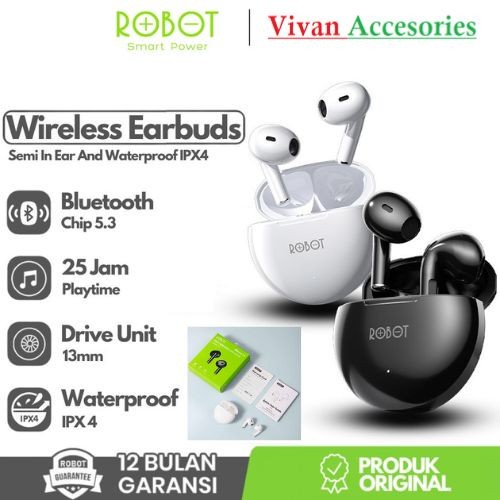 ROBOT Flybuds T10 TWS Earbuds Semi In Ear True Wireless Earphone