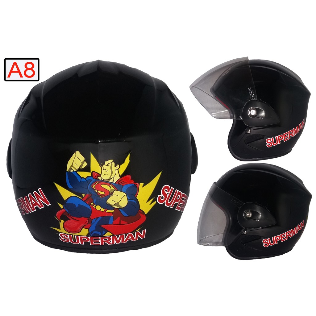 New Helm Anak Lucu Motif Superman Shopee Indonesia