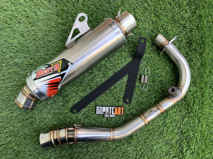 Knalpot Racing Best 3 Long Series Fullsystem Untuk Vespa Matic
