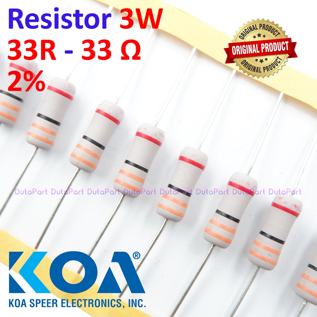 Resistor 33 Ohm 3 Watt 2% ORIGINAL KOA 3W 33R HIGH QUALITY