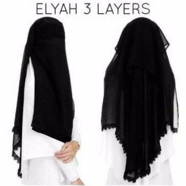 NIQAB YAMAN 3 LAYER RENDA/PURDAH MASTUROH/CADAR NIQAB MASTUROH