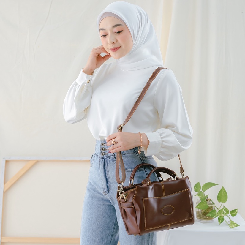 NEW !! TAS WANITA HANDBAG  KULIT SAPI ASLI  BERTHA / GRATIS GRAVIR NAMA KAMU