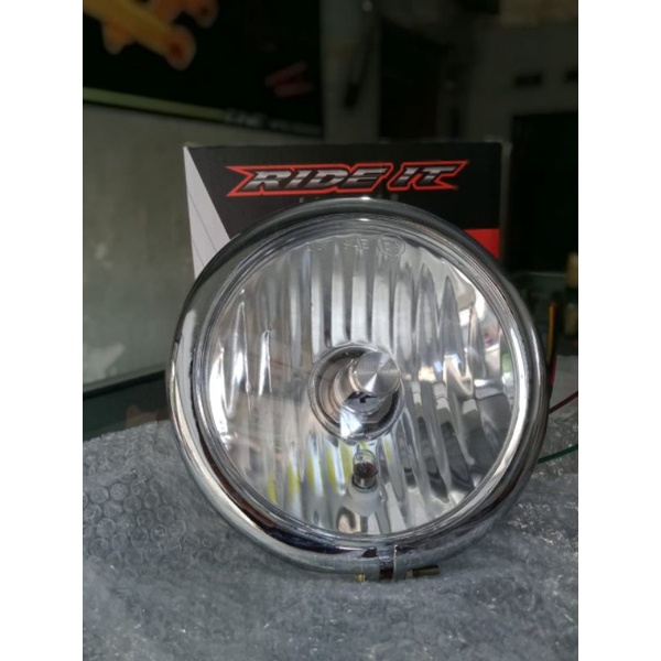 Reflektor H4 model jute kaca bening/Head light jute RIDE IT