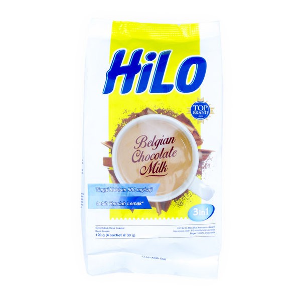 

HILO Belgian Choco Milk 120gr - Susu Bubuk High Calcium Low Fat 4x30gr