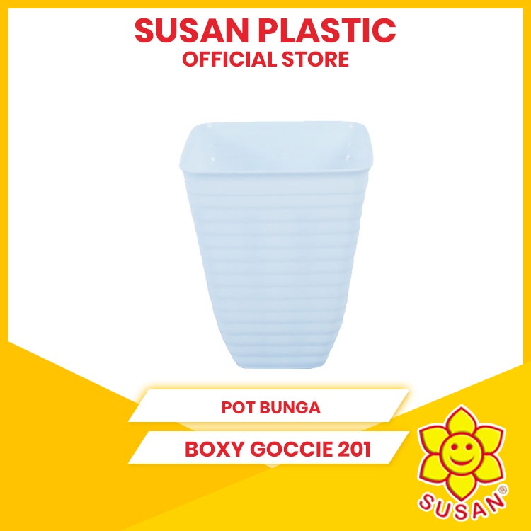 SUSAN - Pot Bunga Boxy Goccie 201 - Pot Bunga Tinggi - Pot Tanaman - Pot Plastik