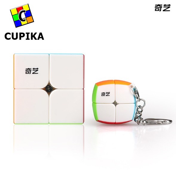 Gantungan Kunci Rubik 2x2 Qiyi Stickerless Original termurah