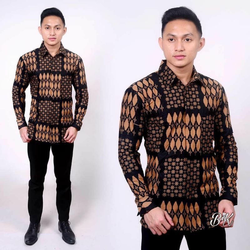 Batik Modern Baju Pria Lengan Panjang