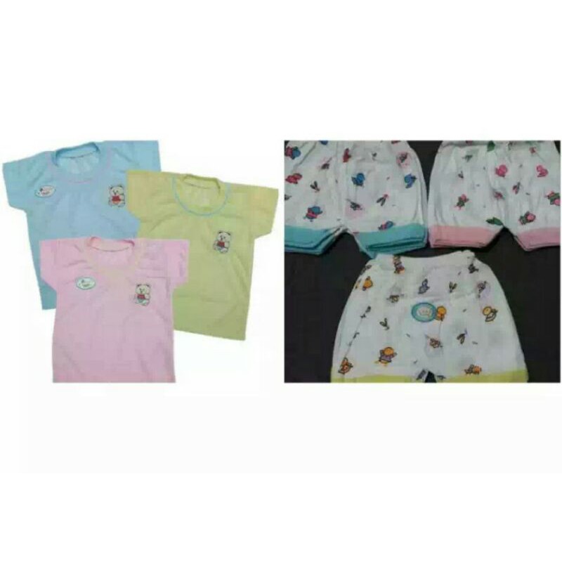 6  pcs setelan bayi murah / setelan pendek baju murah / kado bayi murah