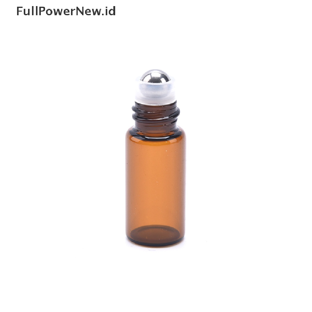 [Full] 10pcs/pack 1ml 2ml 3ml 5ml Amber Thin Glass Roll on Bottle Essential Oil Vials .