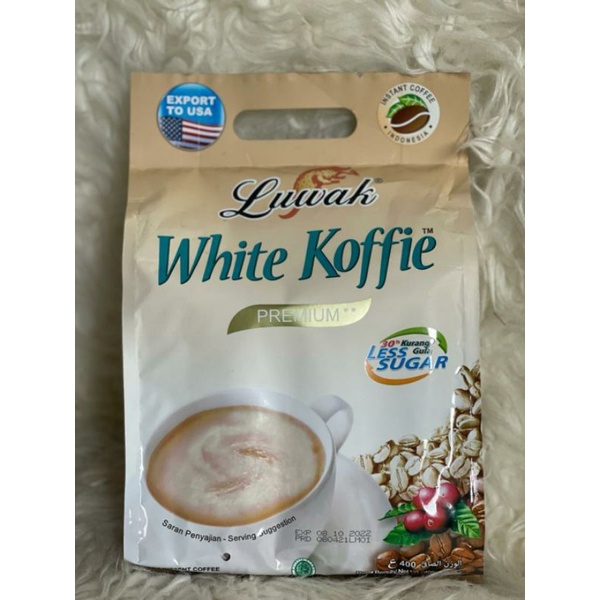 

Luwak White Koffie Less Sugar Bag20x20gr