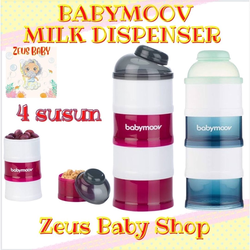 zeus- babymoov Kotak Wadah Dispenser Susu Bubuk &amp; Makanan Tingkat - milk dispenser - kotak susu