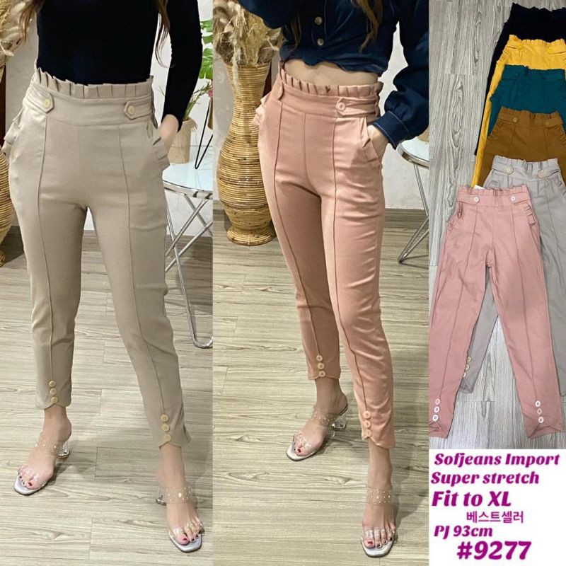 Celana Wanita Soft Jeans Strecth Import 9277