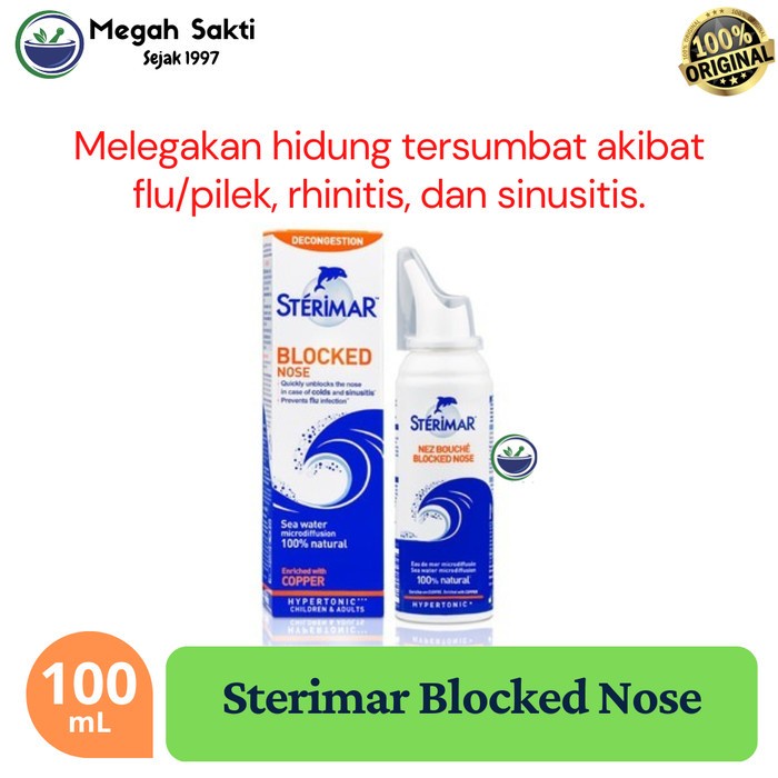 MGS - Sterimar Blocked Nose 100 mL - Semprot Hidung - Dekongestan - Nasal