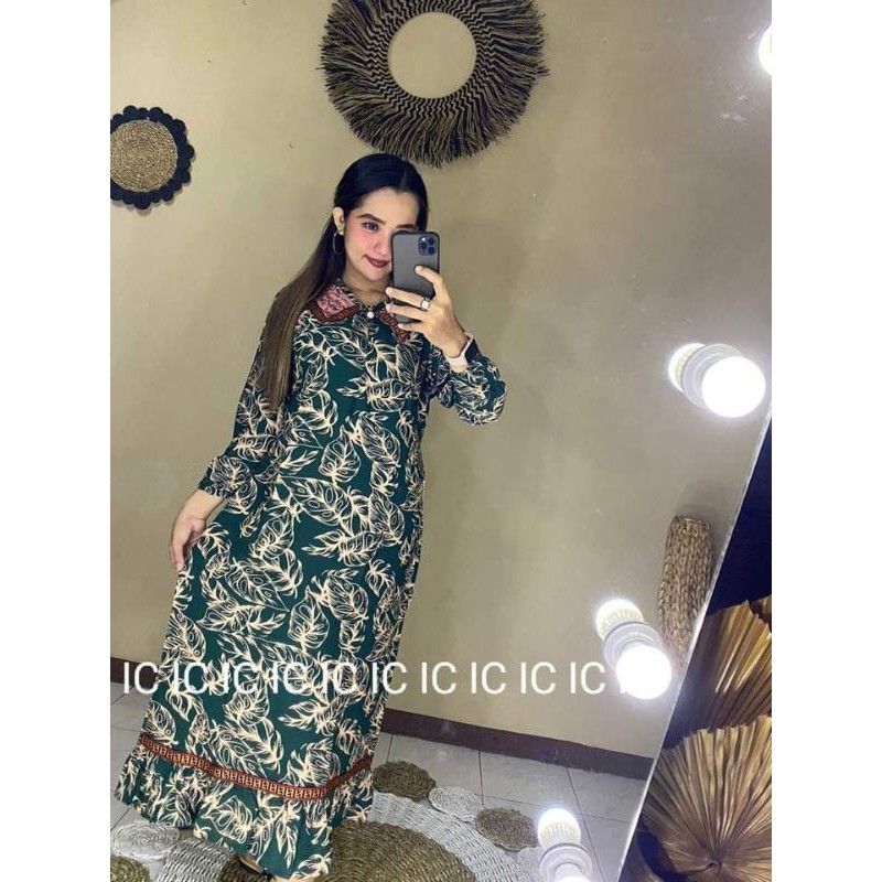 DRESS WANITA BUSUI FRIENDLY DASTER ARAB KEKINIAN MURAH TERLARIS MOTIF JANDA BOLONG SANTAI