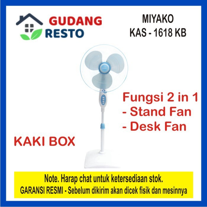 MIYAKO 16&quot; KAS 1618 KB Stand Desk Fan / Kipas Angin Meja / Berdiri