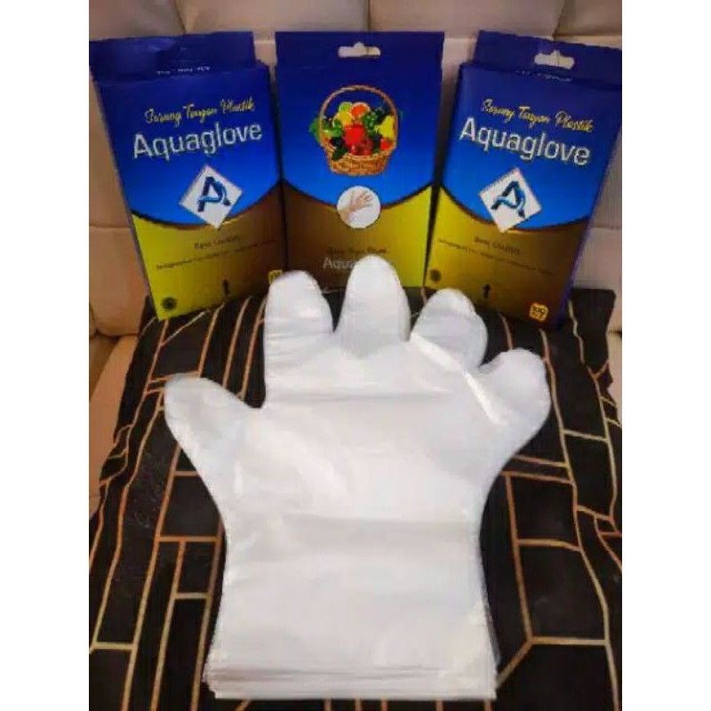 Sarung Tangan Plastik isi 100pcs - Aquaglove