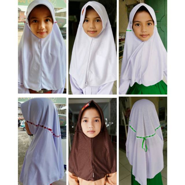 JILBAB ANAK SEKOLAH SD MI PRAMUKA / JILBAB SEKOLAH / JILBAB ANAK / JILBAB INSTAN