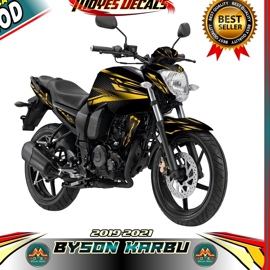Decal Variasi Motor Byson Karbu Dekal Stiker Motor Byson Full Body Matrixline Gold