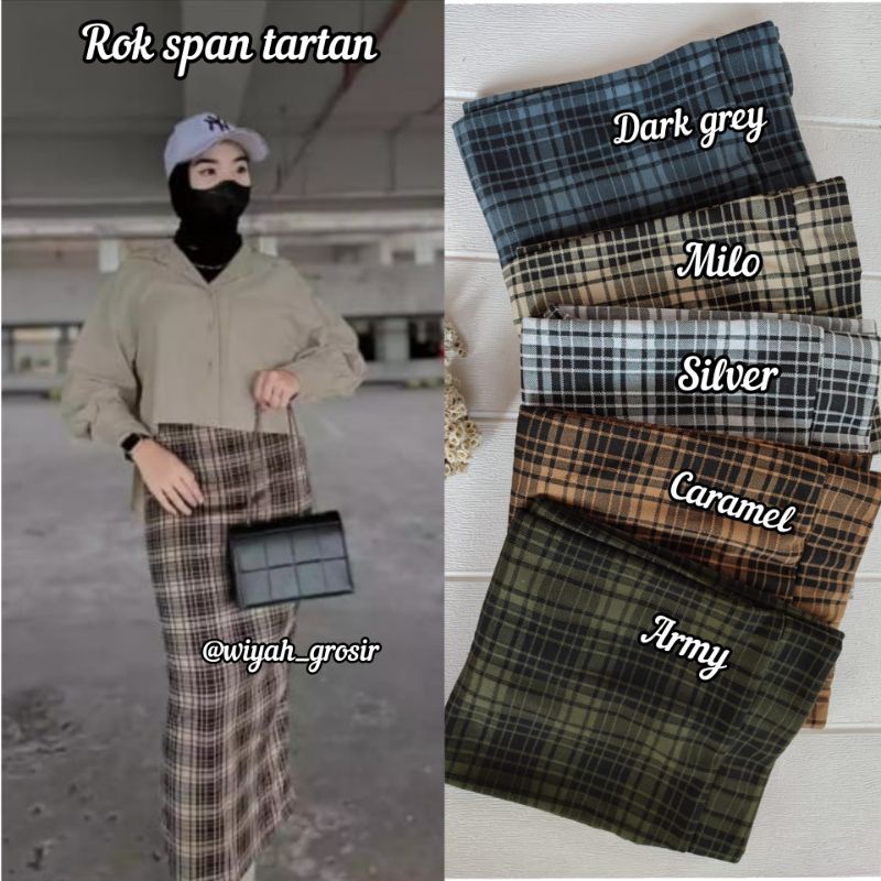 ROK SPAN TARTAN PREMIUM / ROK SKIRT SPAN DEWASA /TERBARU ROK SPAN TARTAN KOTAK 2022 /ROK PANJANG KOREAN STYLE