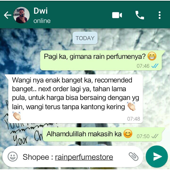 RAIN PARFUME  - Edisi luxury | Non Alkohol Original PRIA DAN WANITA Halal. Free konsultasi wangi