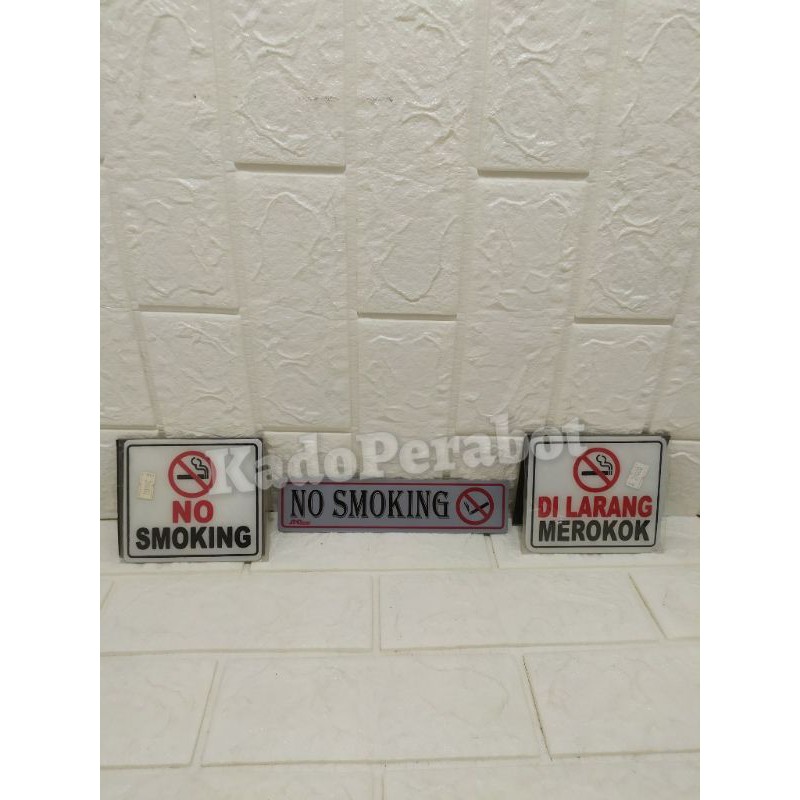 stiker sign Blok no smoking - stiker tempel dilarang merokok