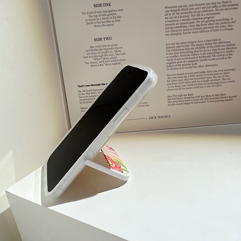 Case Pelindung Transparan Motif Graffiti Laki-Laki Dengan Holder Untuk Iphone 11 8 7 Plus SE2 XS XR 12 13 PRO MAX