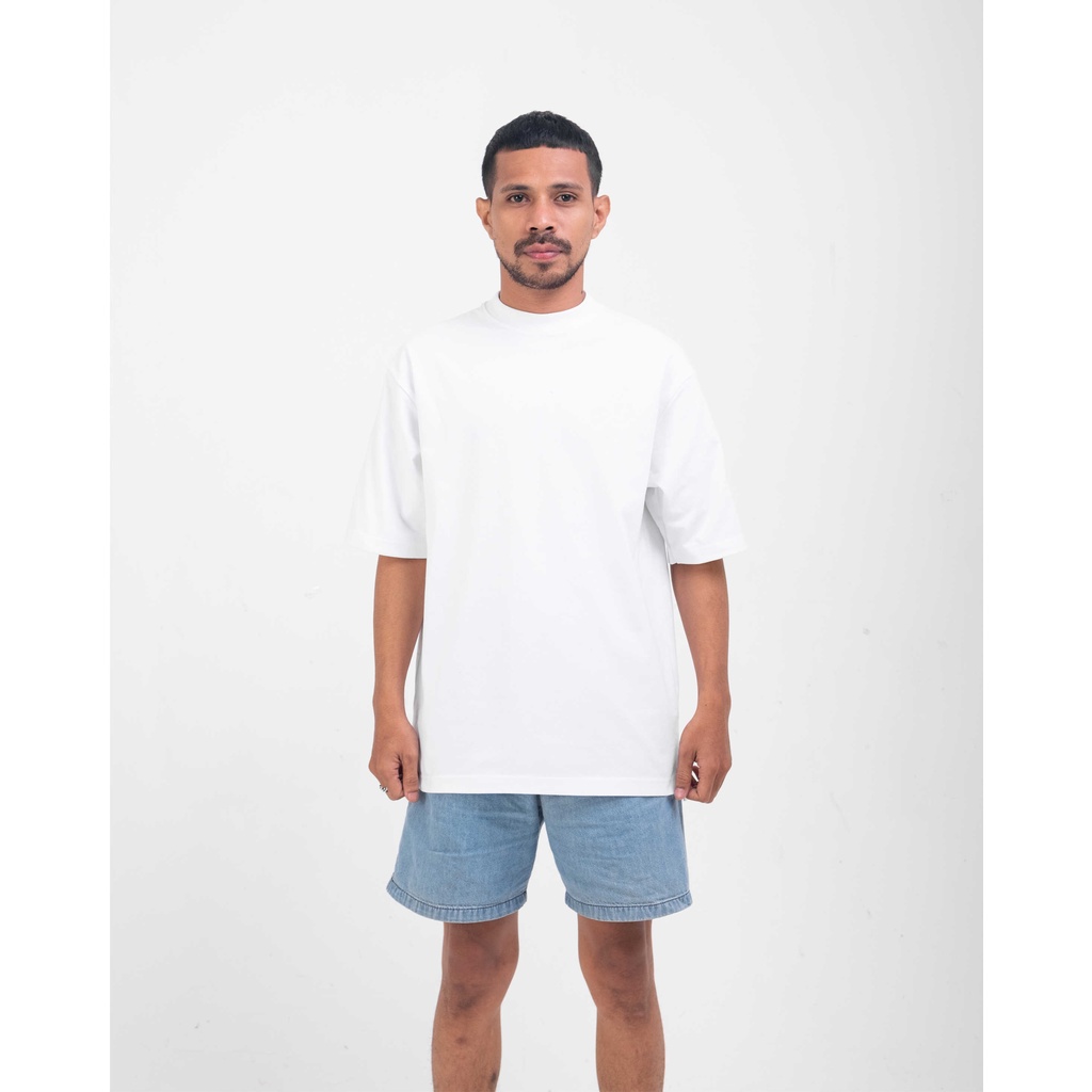 Oversize Tees/Tshirt/kaos Heavy Cotton Putih Polos 16s