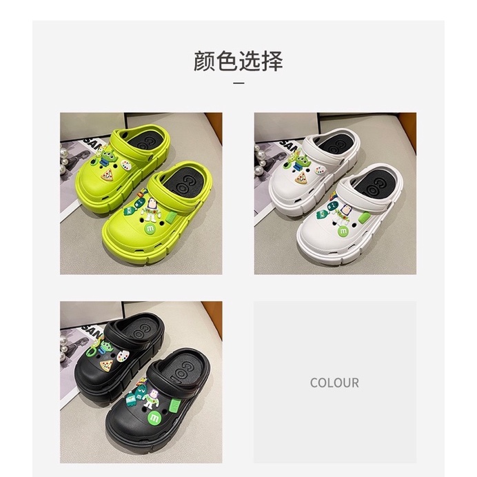 KOOLEY Wedges Toy story Sporty Wanita Tinggi Classic Bae Clog High Import