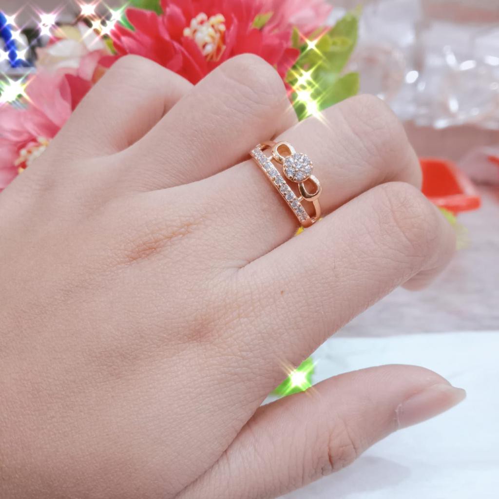 Kenten Acc - Cincin Emas Permata Perhiasan Wanita Fashion Harian / Cincin Dewasa C-19