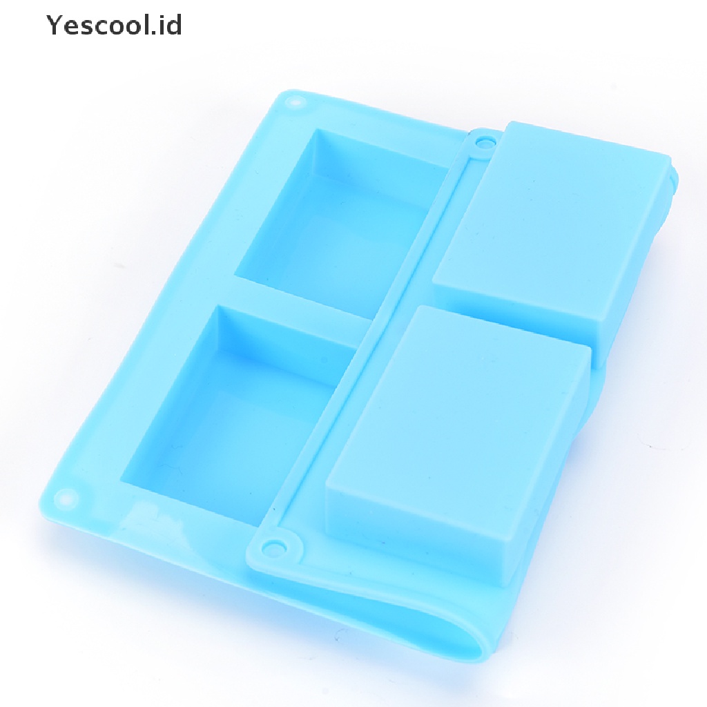 【Yescool】 6-Cavity Silicone Rectangle Soap Cake ice Mold Mould Tray For Homemade Craft DIY .