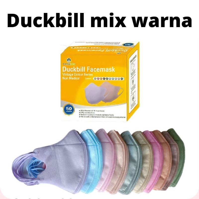 Masker Duckbil CAREION Mix Warna isi 50 pcs