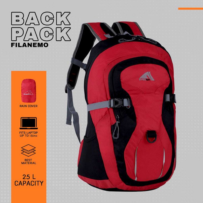 Tas Backpack Pria Wanita Kapasitas 25 Liter Terbaru | Open Gear Semi Keril Tas Travelling | Tas Ransel Gendong Sekolah Kuliah Kantor Muat Laptop 17 Inc Bahan Premium