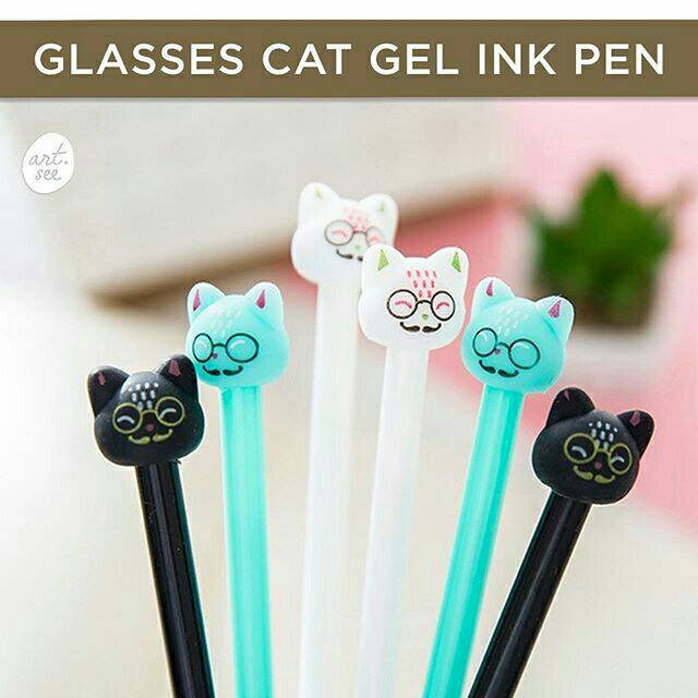 

Glasses Cat Gel Ink Pen