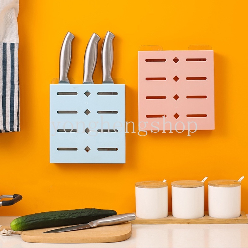 Knife Storage Rack Vegetable Fruit Cutter Wall Mounted Holder Punch-free Knife Organizer Stand Storage Rack Kitchen Tool