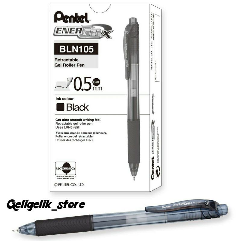 

PENTEL PULPEN ENERGEL 0.5 MM BLN105 / BALLPEN GEL / PEN GEL / PENA GEL 0.5 MM