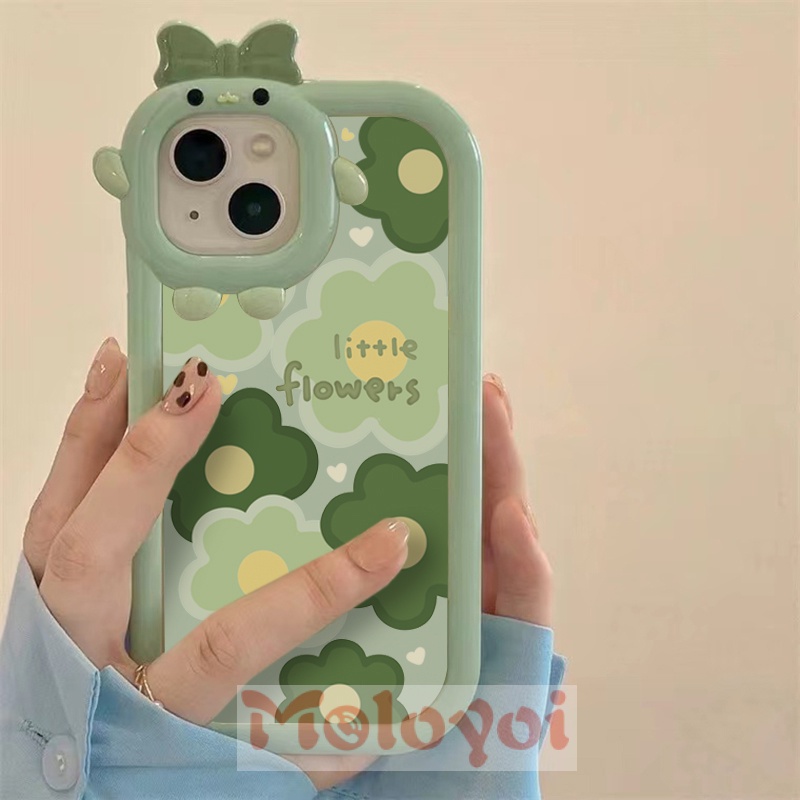 Soft Case TPU Motif Kartun Bunga 3D Untuk iPhone 7plus XR 11 12 13 14 Pro MAX 7 8 6 6S 14 Plus 8plus X XS MAX SE