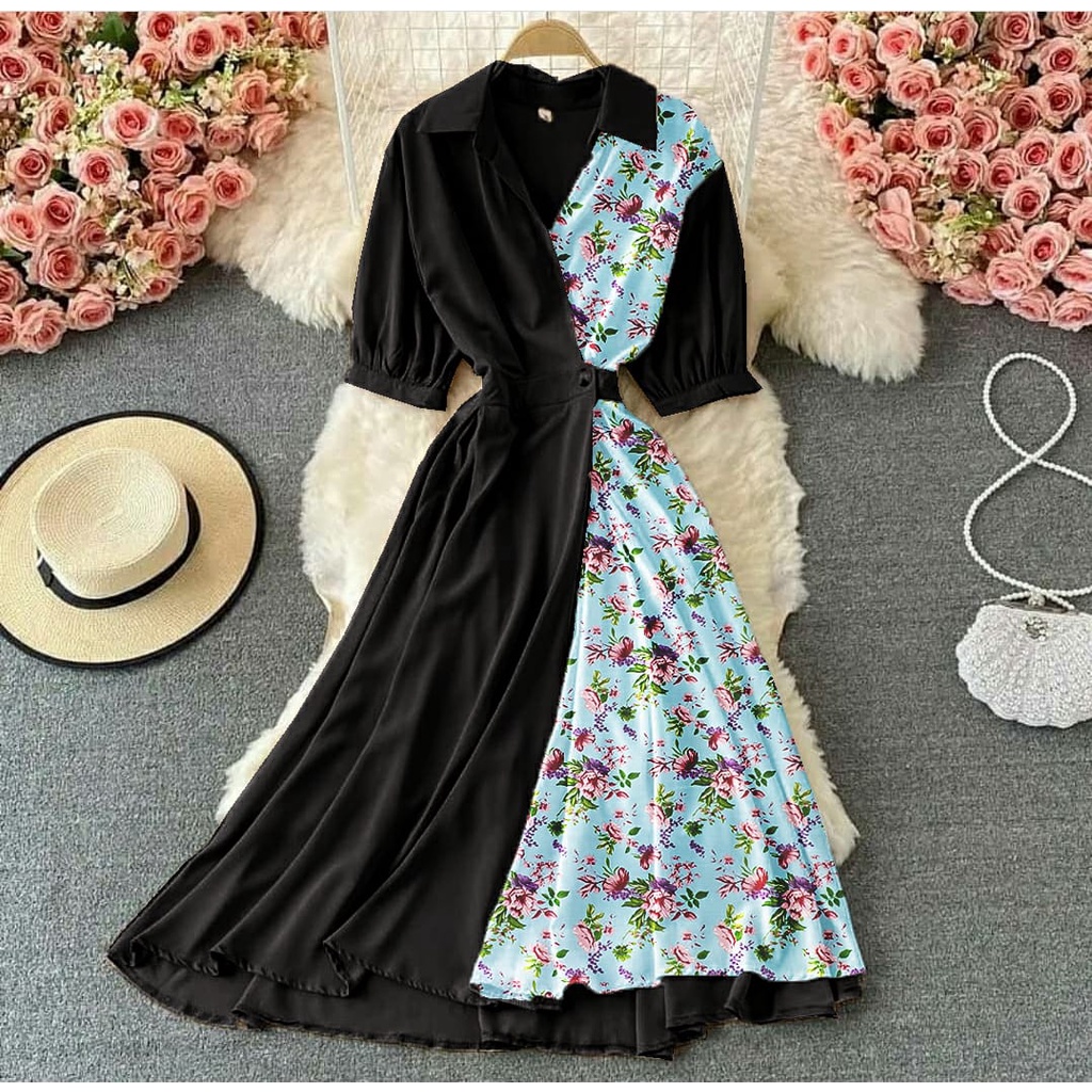 FWG - DRESS MOILA / DRESS PESTA / LONGDRESS WANITA / DRESS KOREA / CASUAL DRESS / DRESS