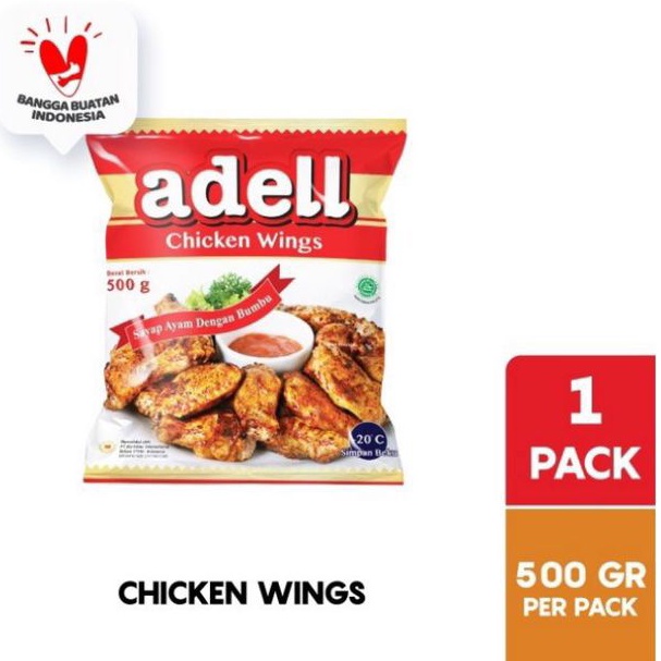 

Paket 1 pack ADELL Chicken Wings Original berat 500 Gr per pack