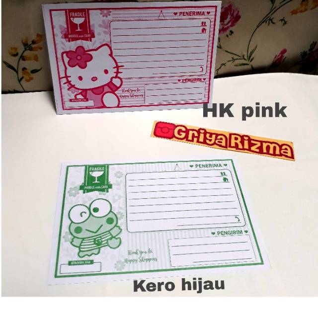 

Label Alamat HVS motif karakter