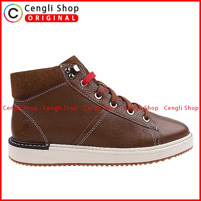 SEPATU SNEAKER KULIT HUSH PUPPIES WANITA ORIGINAL CASUAL COKLAT HW08