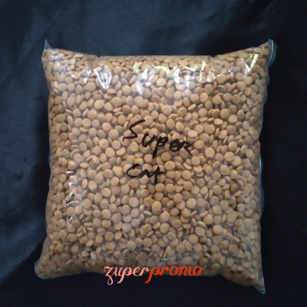 Super Cat Ecopack Repack 1kg / Super Cat Dry / Makanan Kucing Semua Usia