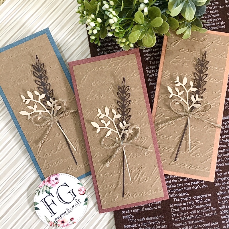 

Amplop Gift Rustic Leaf, Money Envelope 7.5x16cm by fgpaper